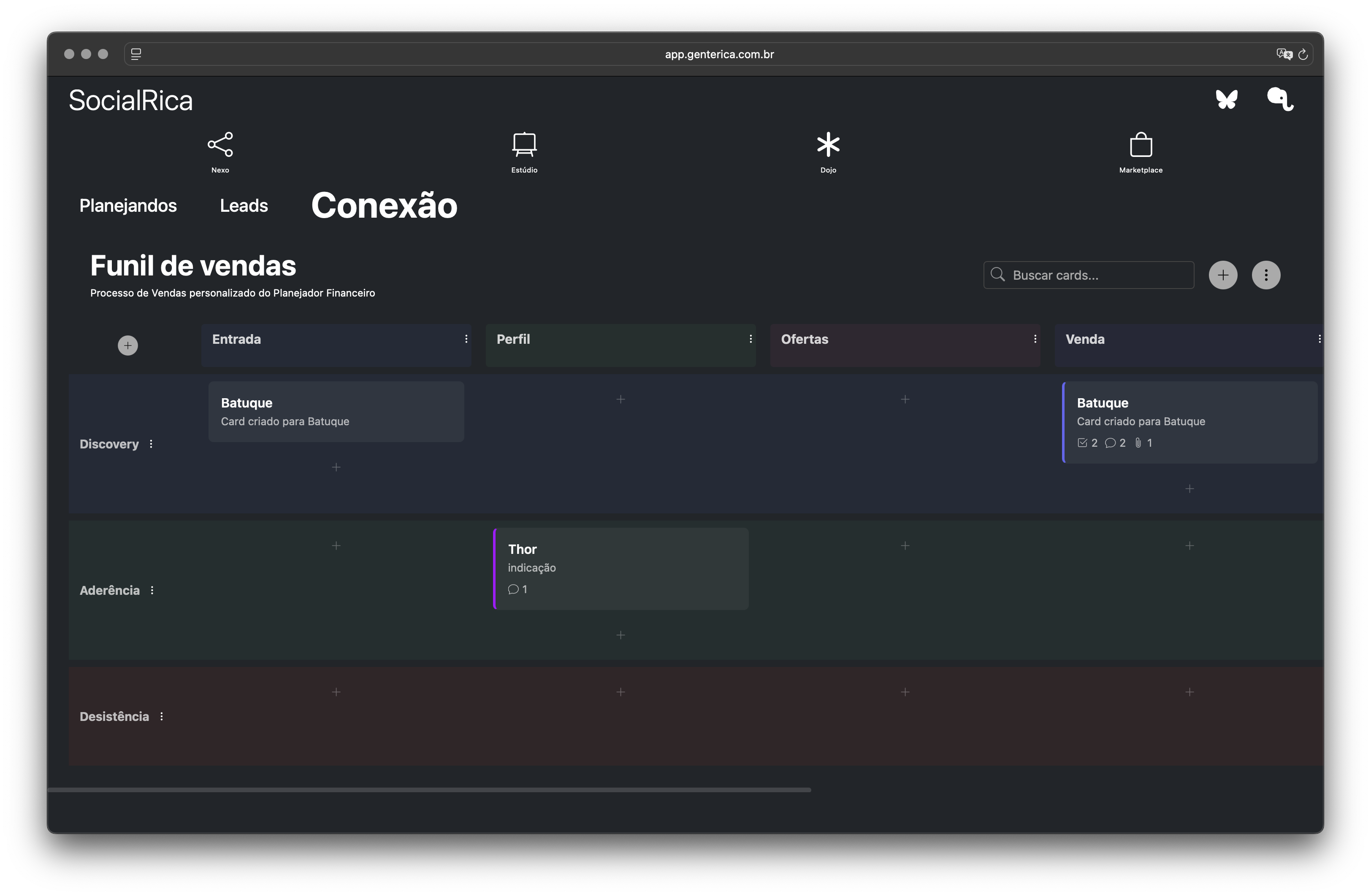 Plataforma Rica Web - Orçamento